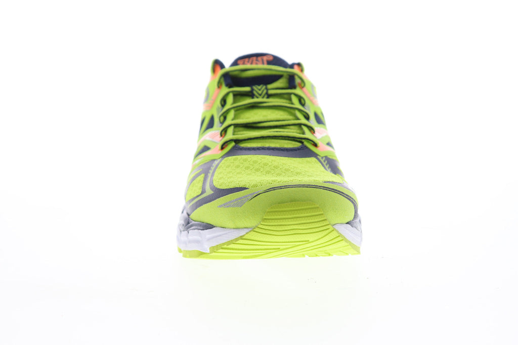 Voltar Mens Green Mesh Low Top Lace Up Athletic Running Shoes