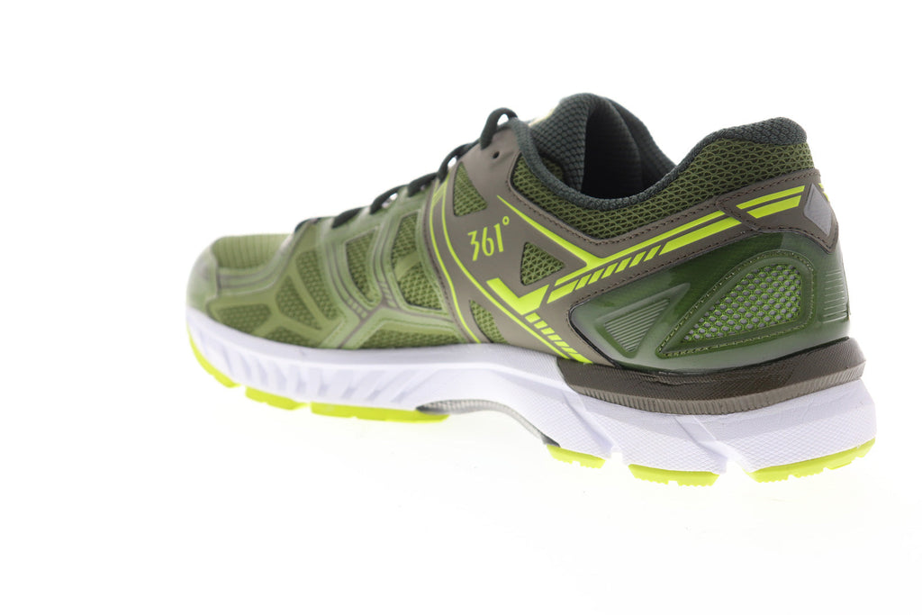 Spire Mens Green Mesh Low Top Lace Up Athletic Running Shoes