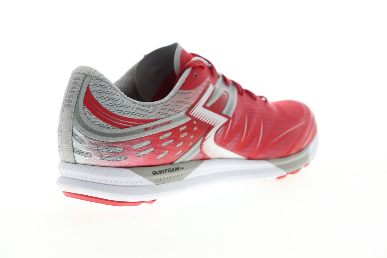 Bio Speed Mens Red Mesh Low Top Athletic Cross Training Shoes