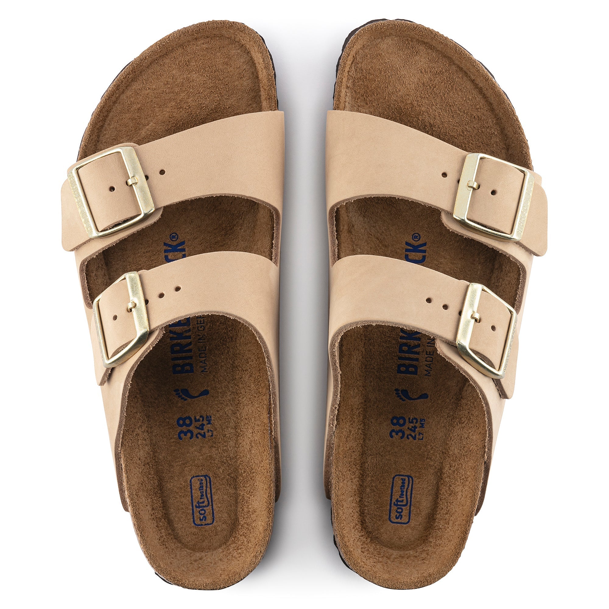 Arizona Nubuck Leather Soft Footbed in Sandcastle