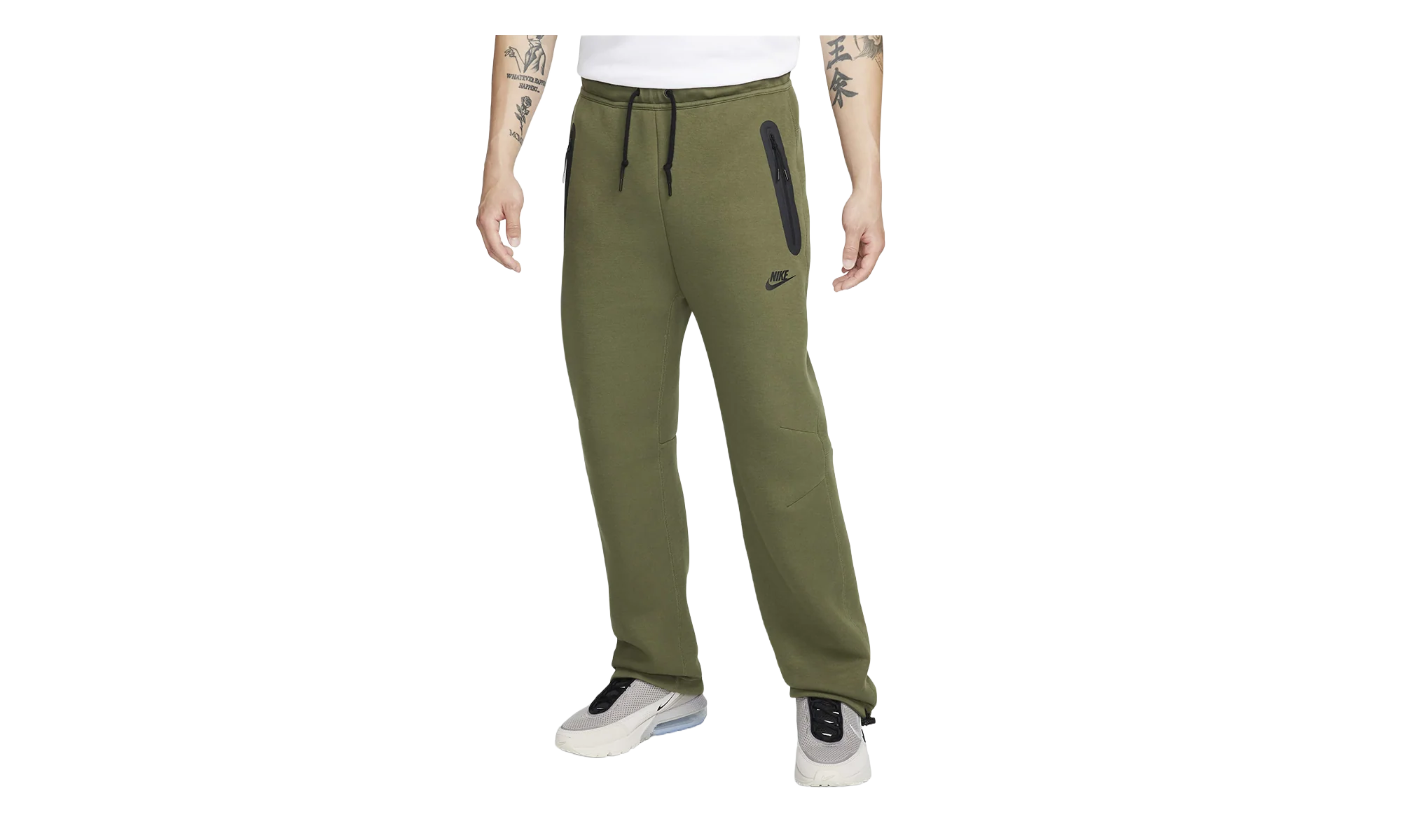 Sportswear Tech Fleece Open-Hem Sweatpants "Medium Olive/Black" FB8012 222