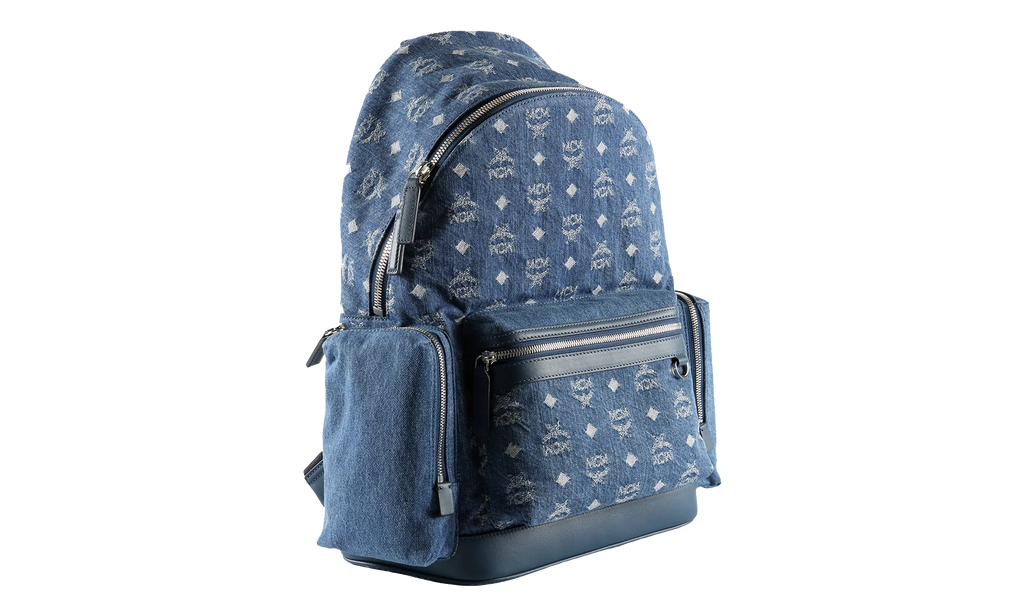 Medium Stark Backpack in Fabric "Denim Blue" MMKFAVE04HD001