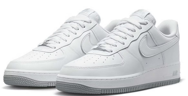 Force 1 '07 Low White Wolf Grey Sole