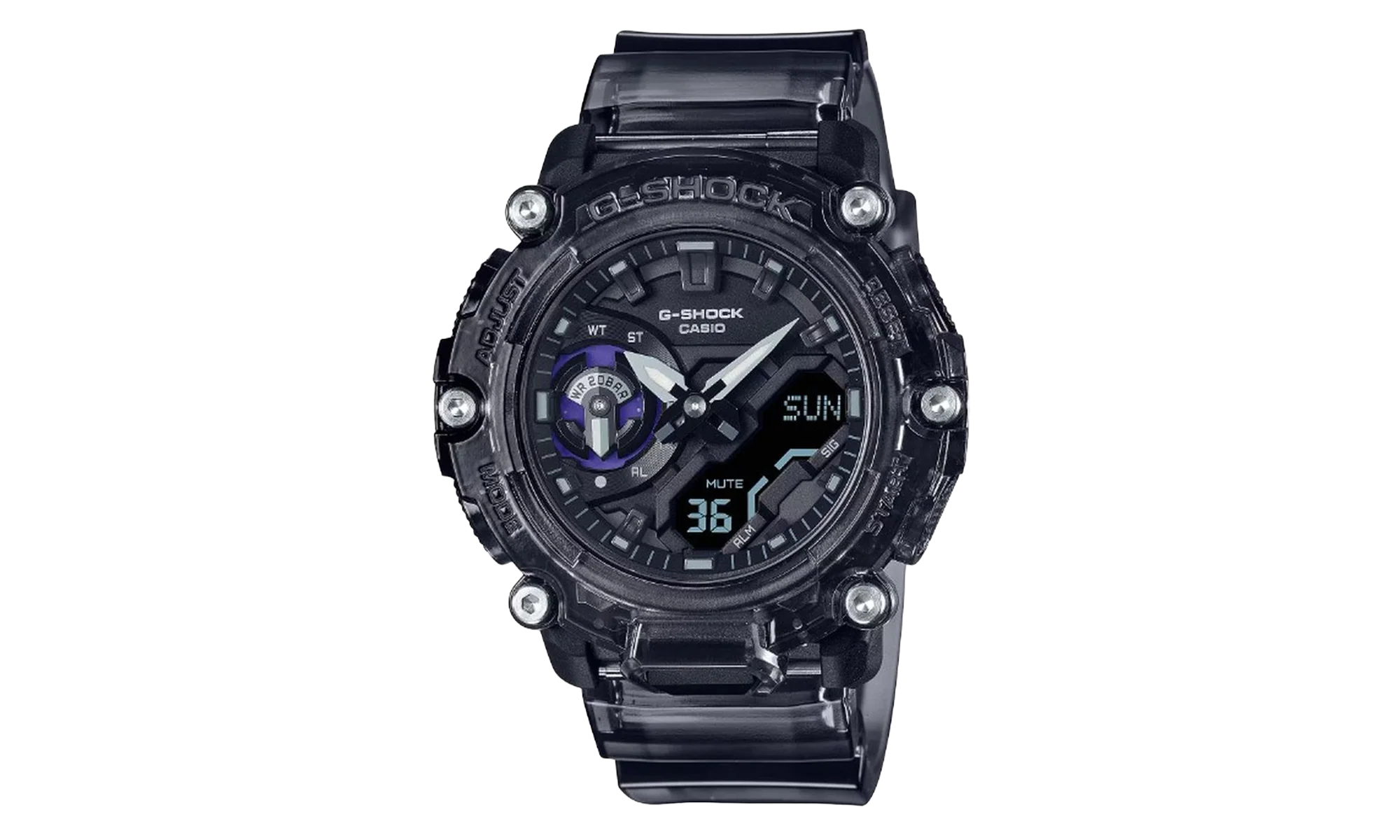ANALOG-DIGITAL Sound Wave Series "Black / Transparent" GA2200SKL 8A