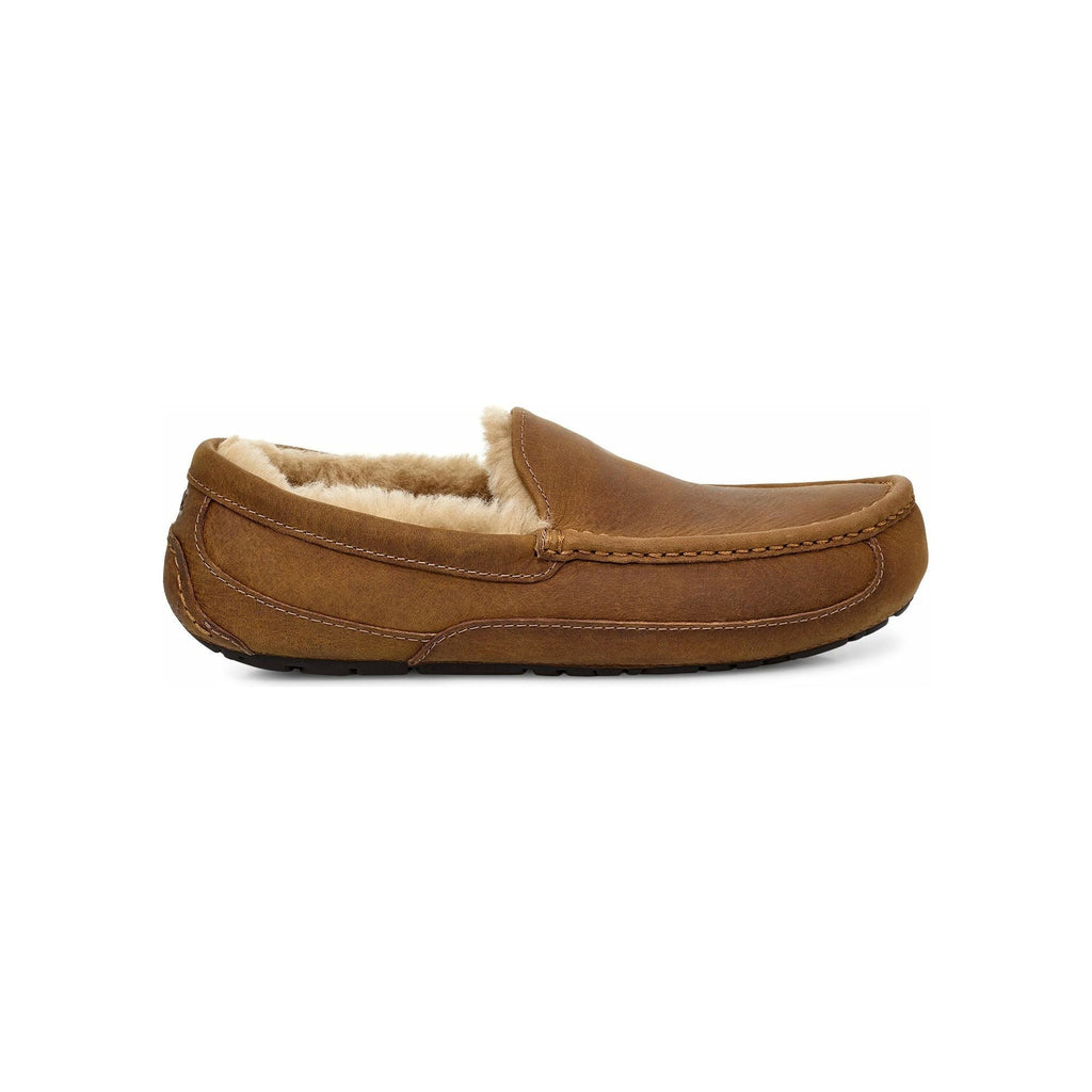 Men's Ascot Leather Slipper in Tan