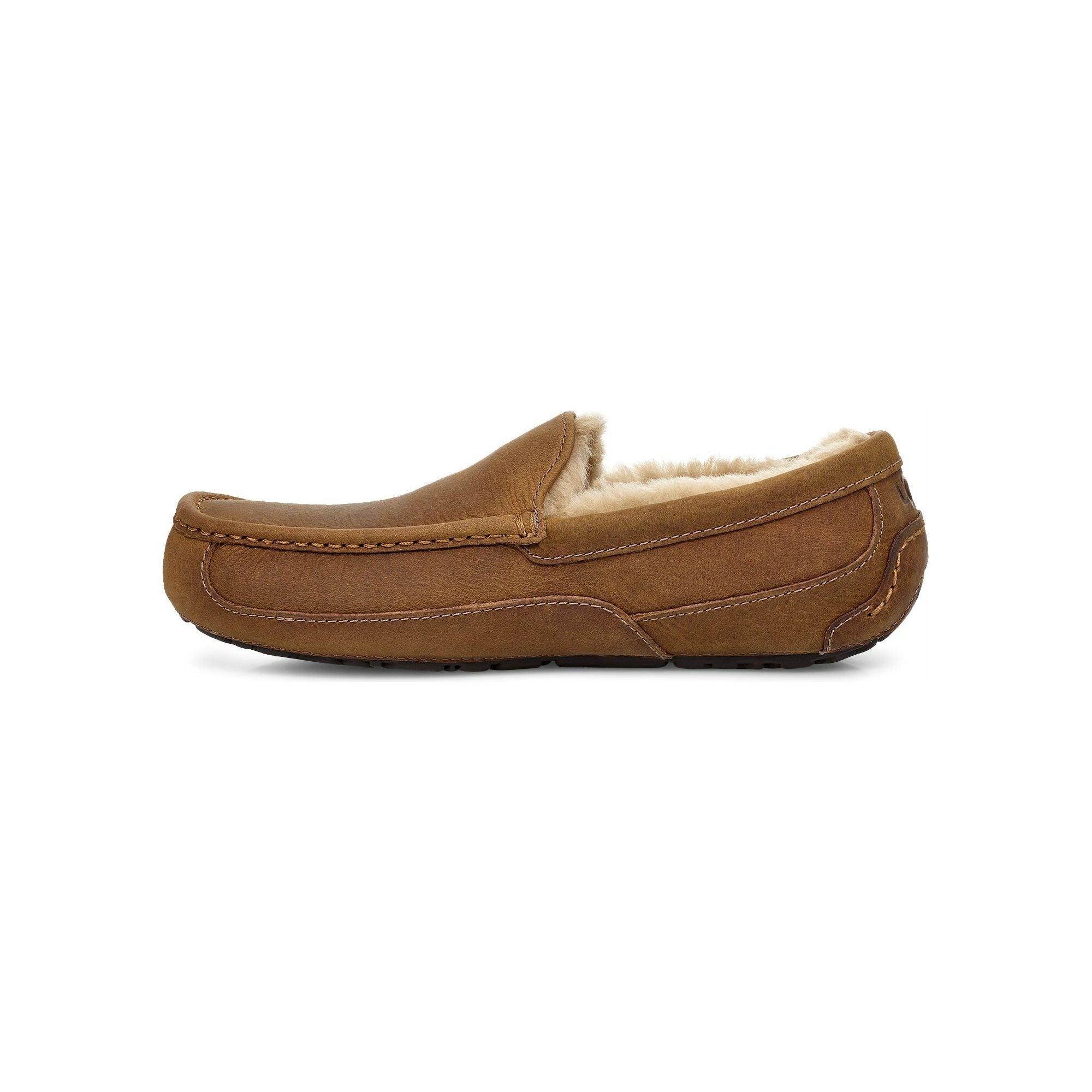 Men's Ascot Leather Slipper in Tan