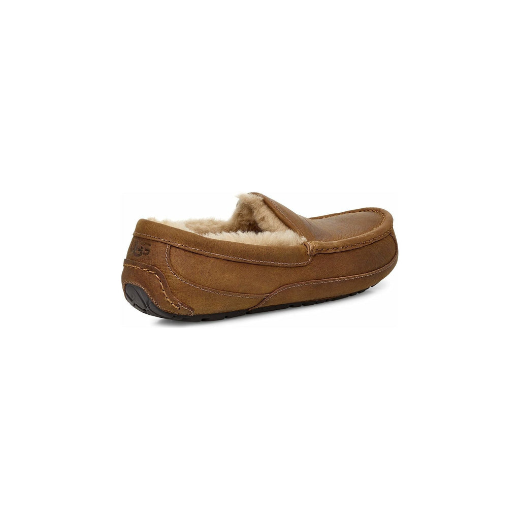 Men's Ascot Leather Slipper in Tan