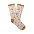 Women's Leslie Graphic Crew Sock Ochre Green Multi UGGisle