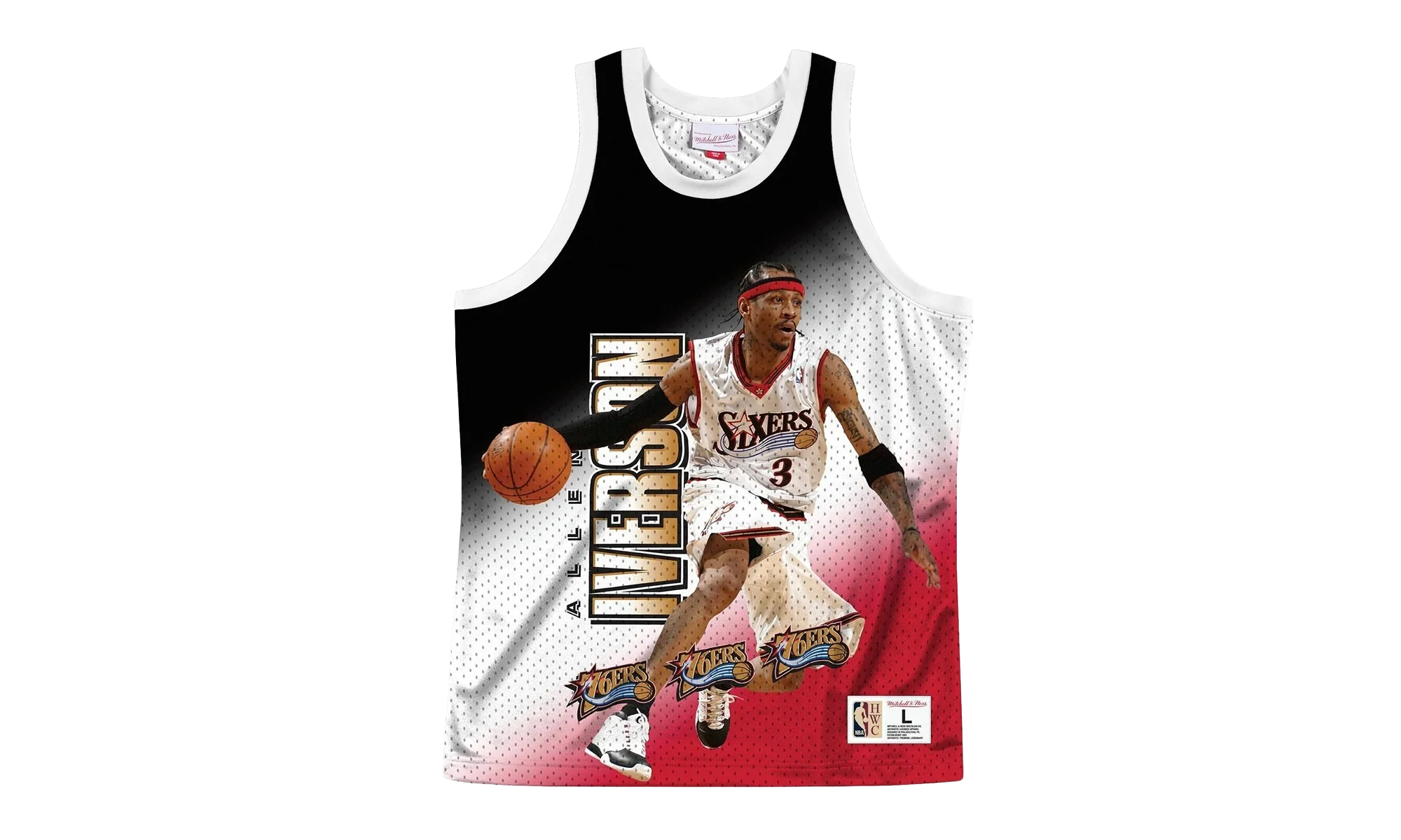 NBA Behind The Back Jersey "Philadelphia 76ers Allen Iverson" MSTKMI19002 P76WHITAIV