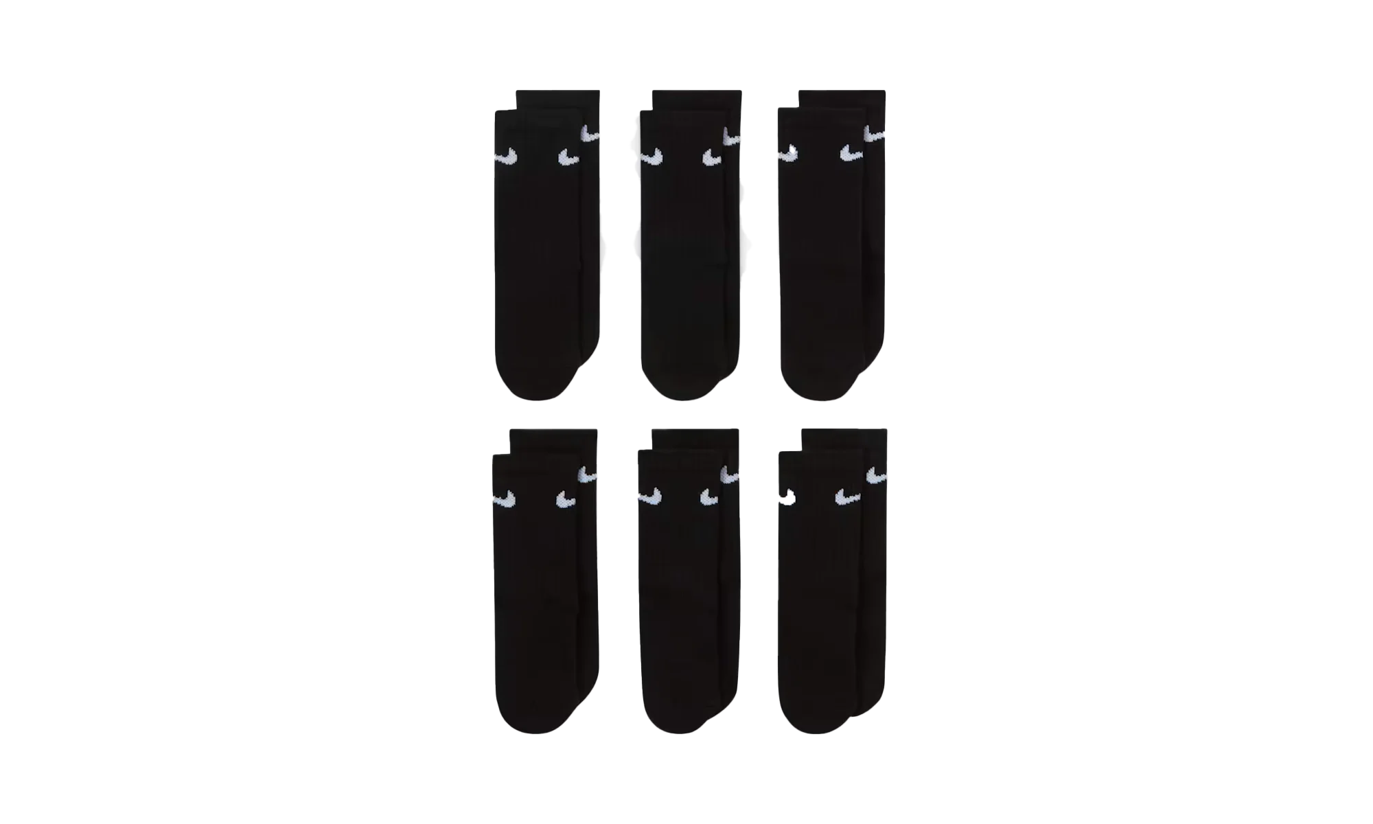 Dri-FIT Performance Basics Crew Socks (6 Pairs) GS "Black" UN0019 023