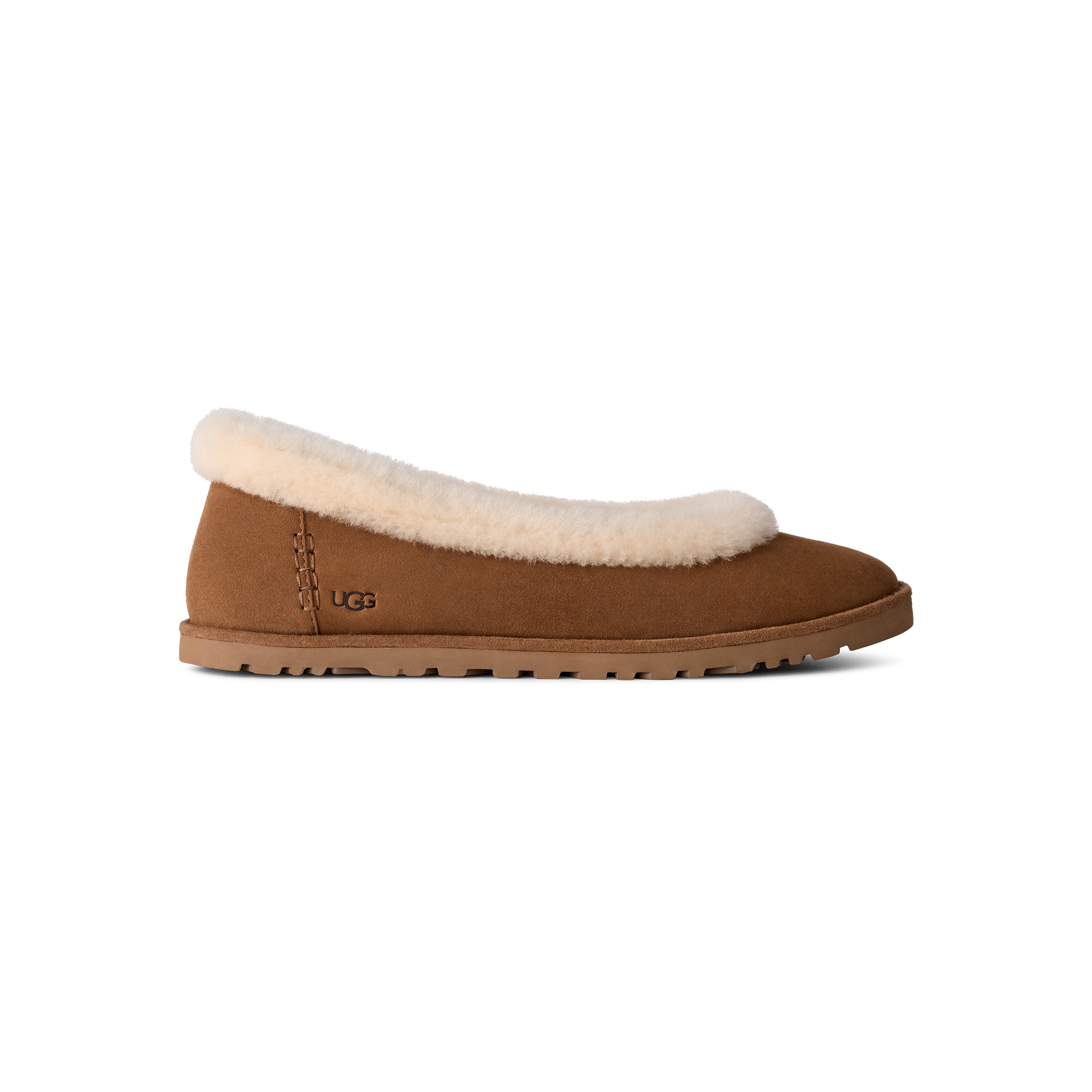 Women's Zora Ballet Flat in Chestnut Bundled with Care Kit + Socks