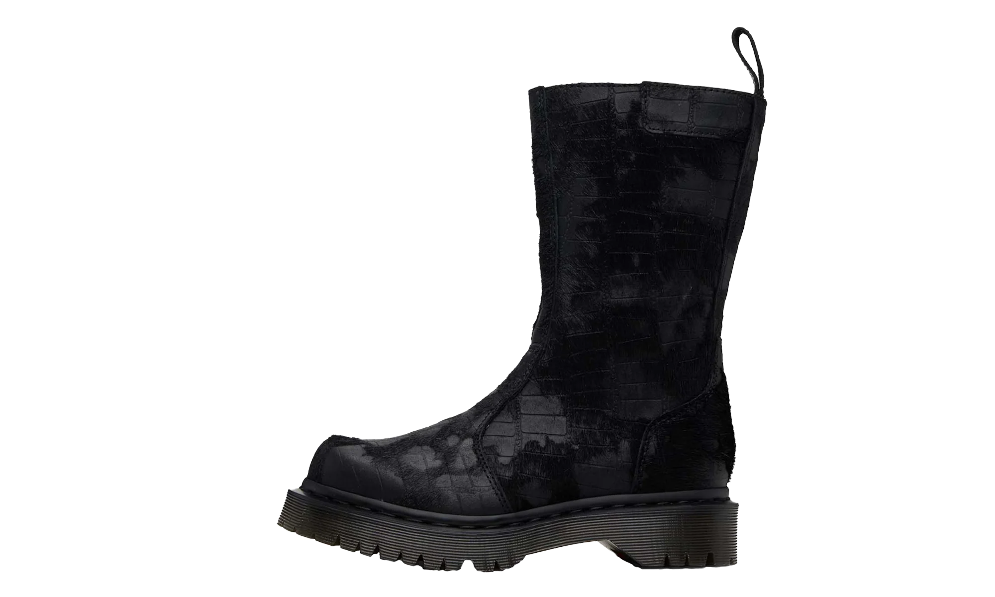 Emboss Hair On Regena Boot Black Croc "Black" 41253001