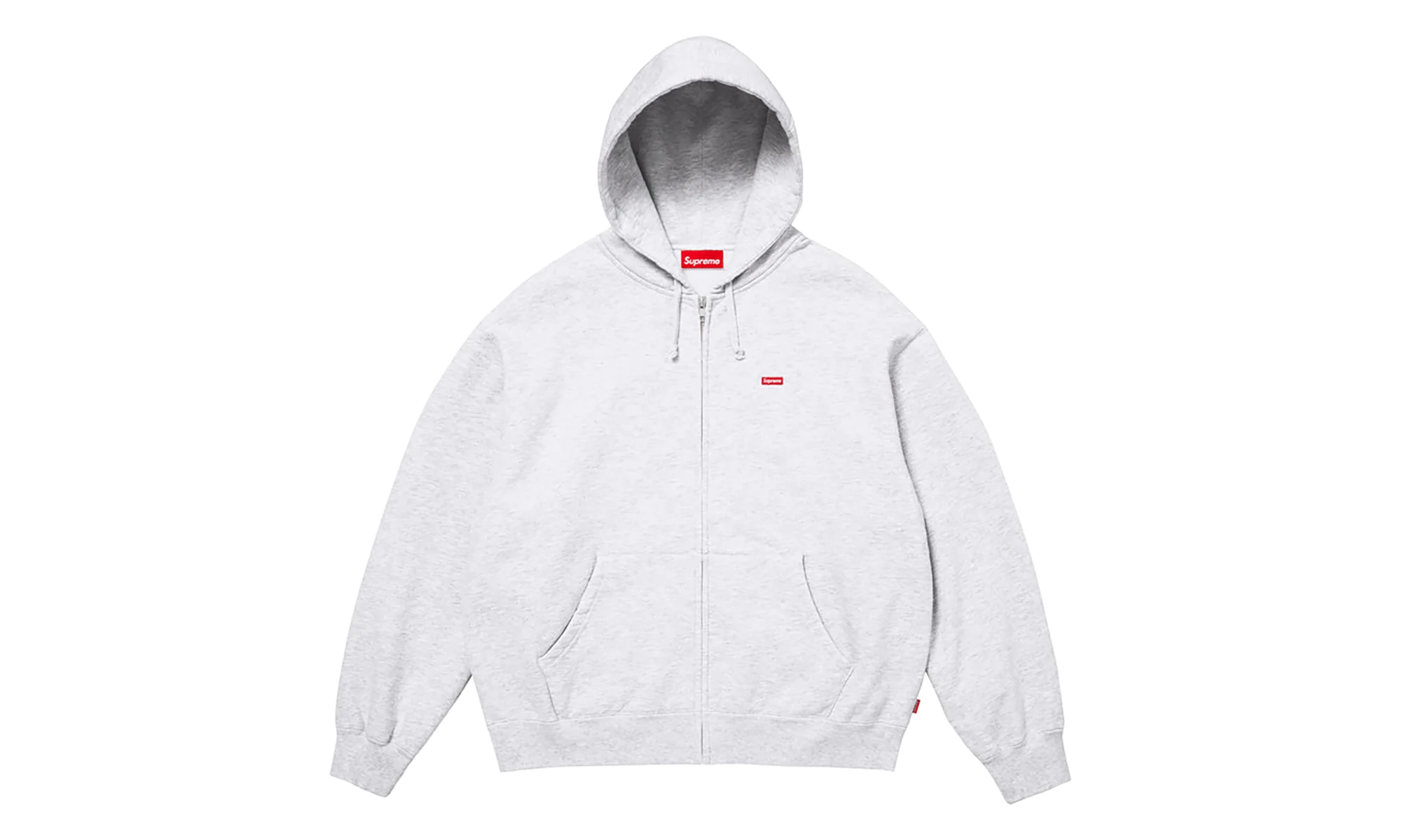 Small Box Zip Up Hooded Sweatshirt "SS26 - Ash Grey" SU27354