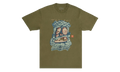 Travis Scott Cactus Jack x Takashi Murakami Melted Utopia Dream Zodiac T-Shirt "Olive" CPFM37
