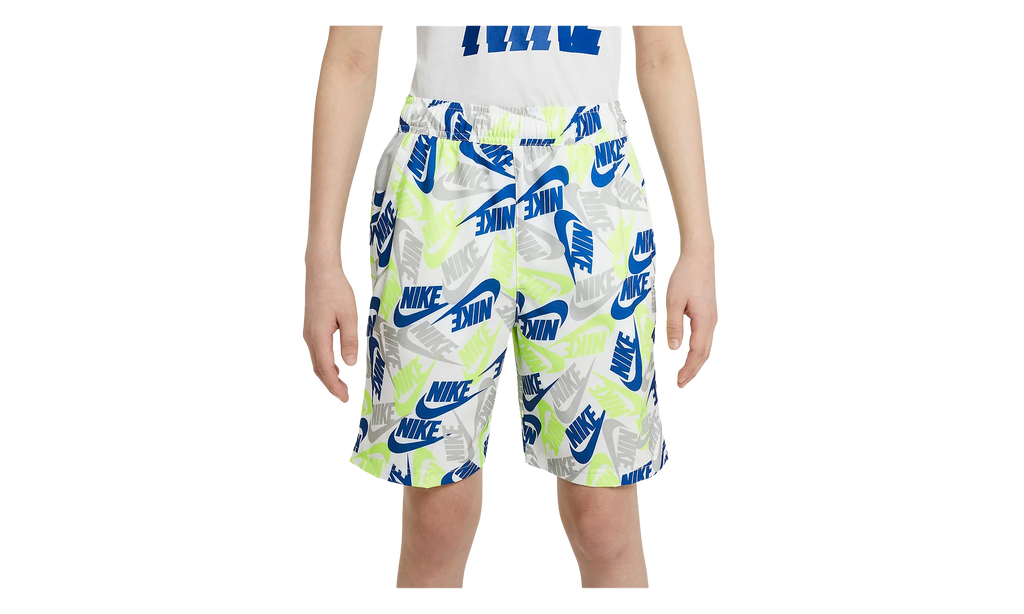 Woven All Over Print Shorts GS "White / Blue / Green" DA0853 100