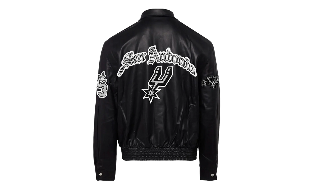 Full Leather Old English Jacket "San Antonio Spurs" NBA 104B SPU