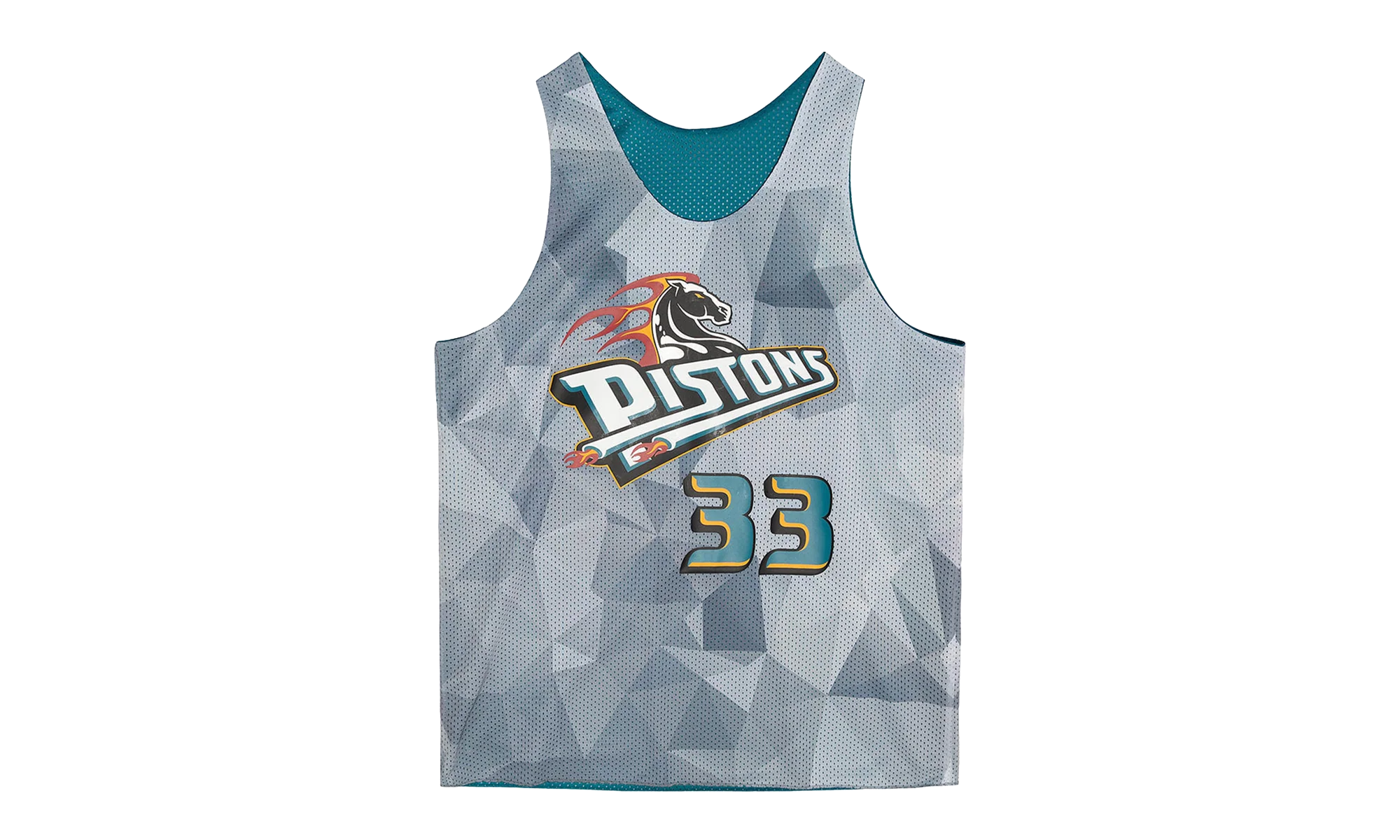 NBA Reversible Mesh Tank "Pistons Grant Hill" TMTK3208-DPIYYGHITEAL_S
