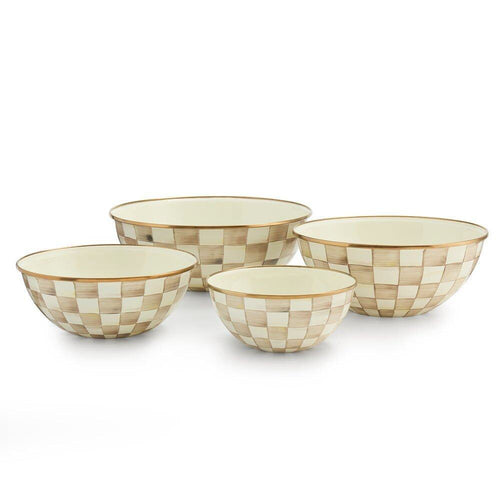 Mocha Check Large Everyday Bowl