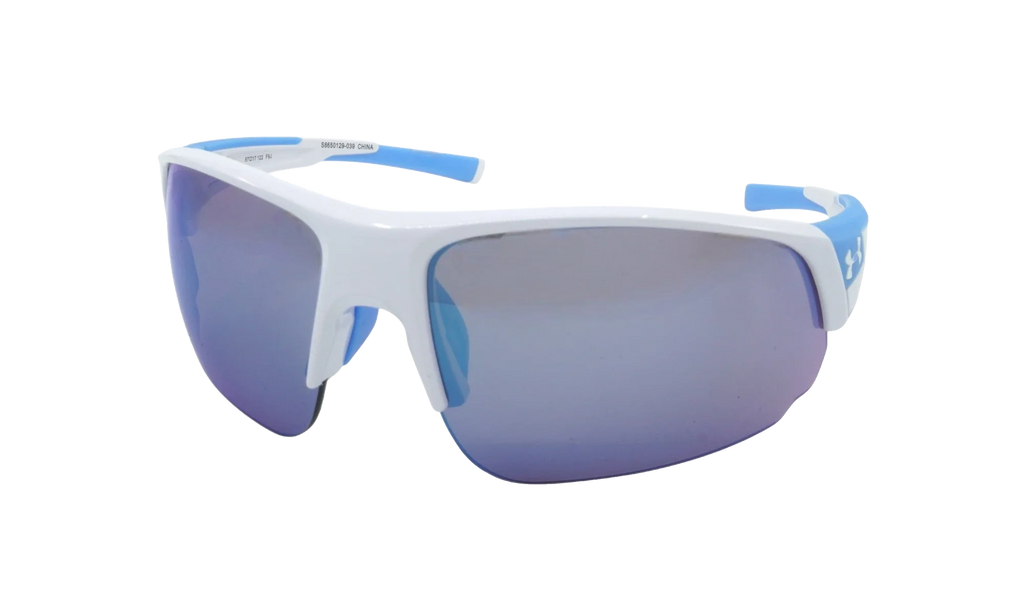 Changeup Dual Sunglasses "Gray Mirror - Shiny White / Carolina Blue" S8650129 039