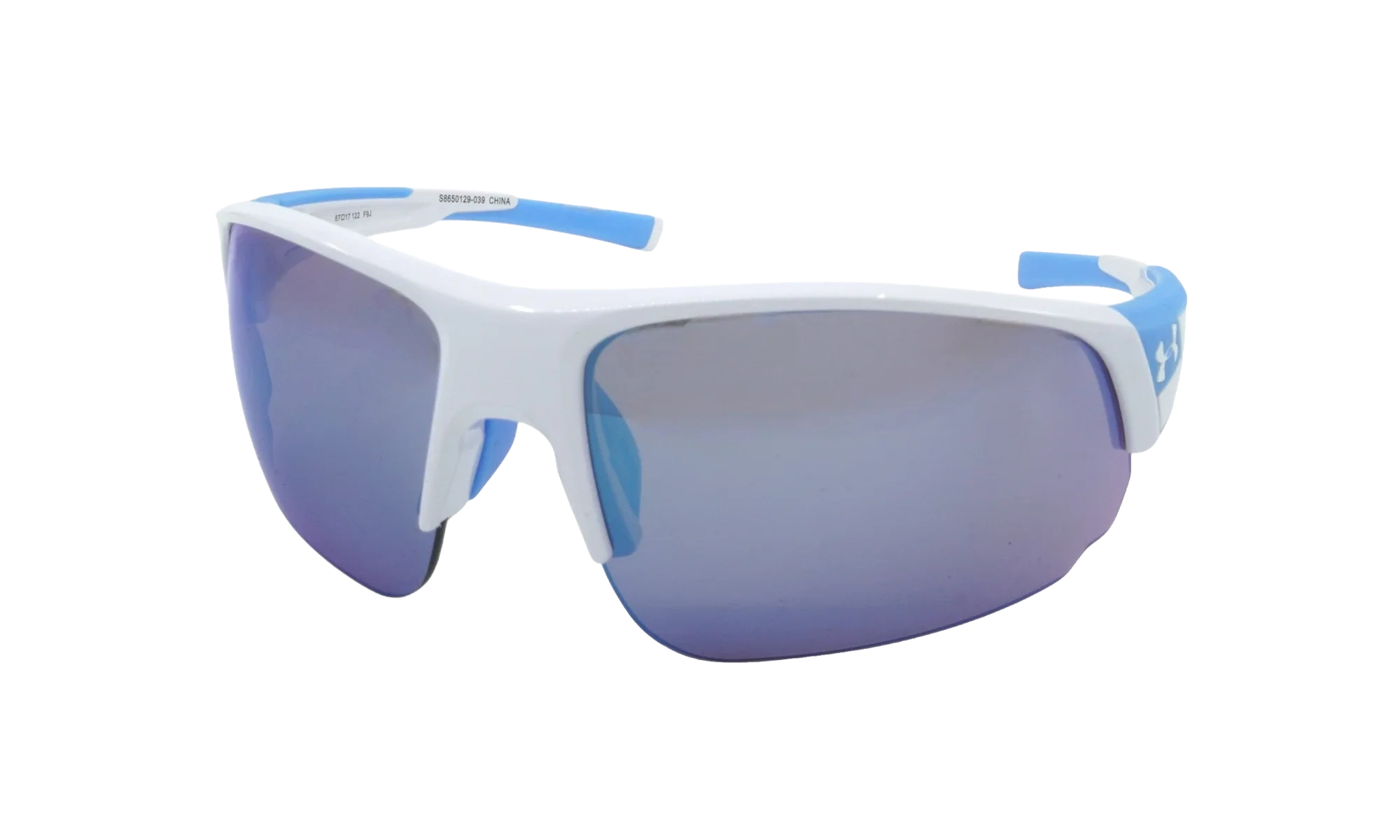 Changeup Dual Sunglasses "Gray Mirror - Shiny White / Carolina Blue" S8650129 039