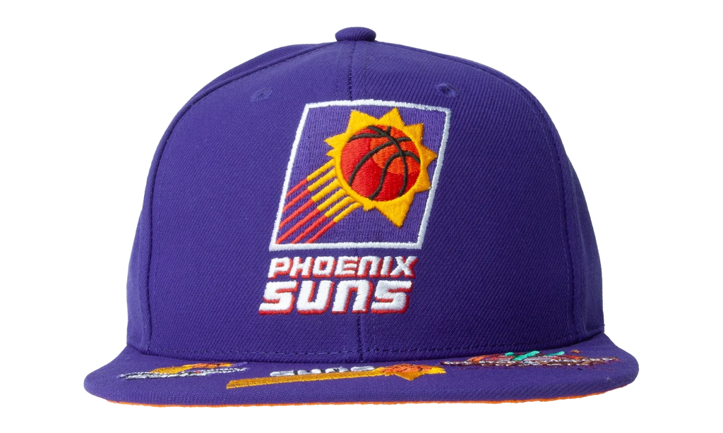 NBA Hardwood Classics Front Face Snapback Cap "Phoenix Suns - Purple" 6HSSMM21130 PSUPURP