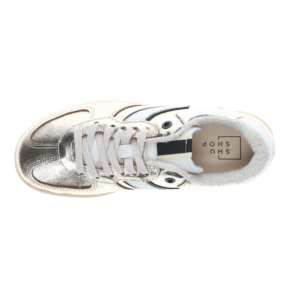 Sylvia Metallic Lace Up Sneakers