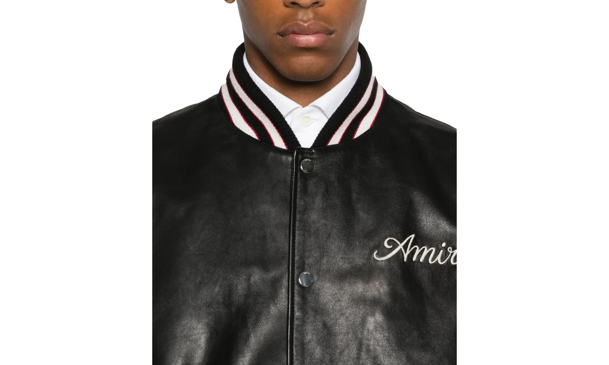Club Amiri Leather Varsity "BLACK" AMLTVY1003