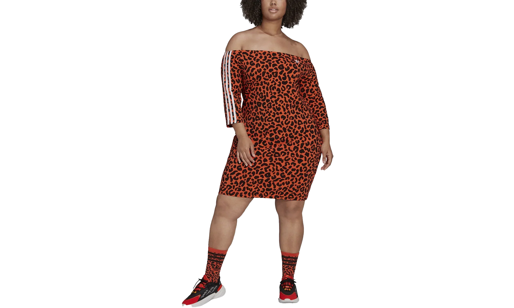 Printed Dress X Rich Mnisi Shirt "True Orange / Black" HD7156