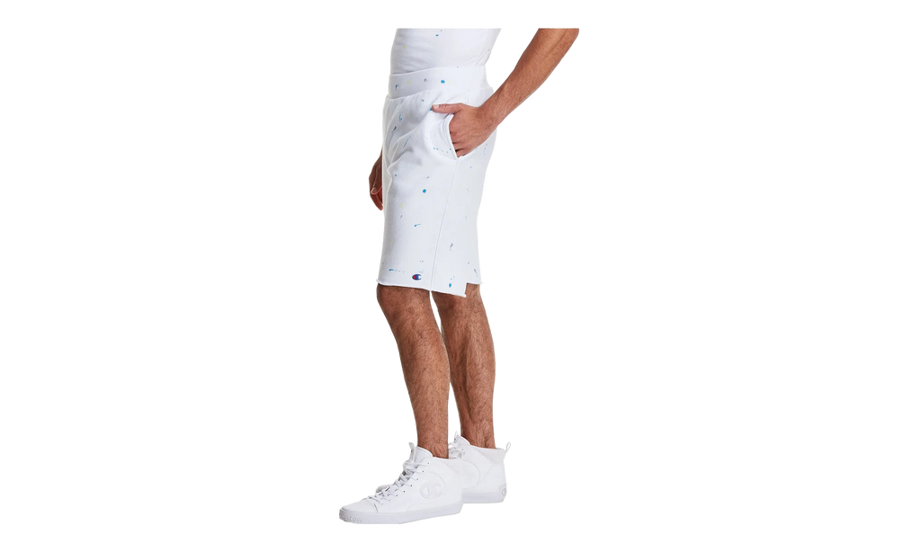 C-Life Reverse Weave Paint Splatter Shorts "White" 825977 AZ0C