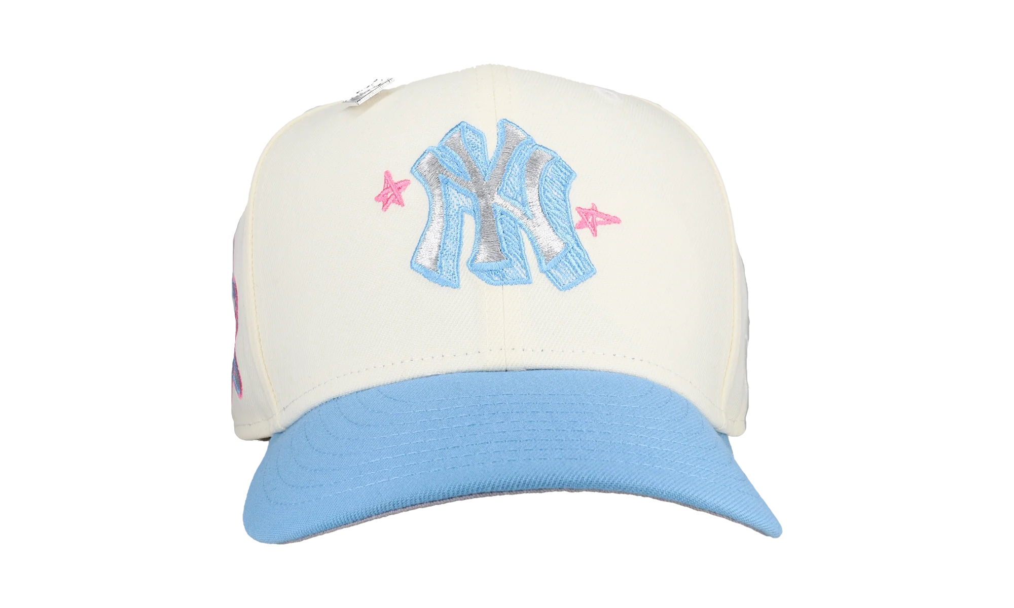59FIFTY New York Yankees 1960 All Star Game Two Tone Star Fitted Hat "White / Sky Blue / Pink" NE233