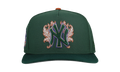 9FIFTY New York Yankees 1999 World Series Flames A Frame Snapback Hat "Green / Copper Flames" NE250