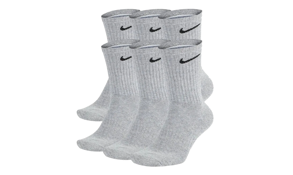 Everyday Plus Cushion No Show Socks (6 Pack) "Dark Grey" SX7666 064