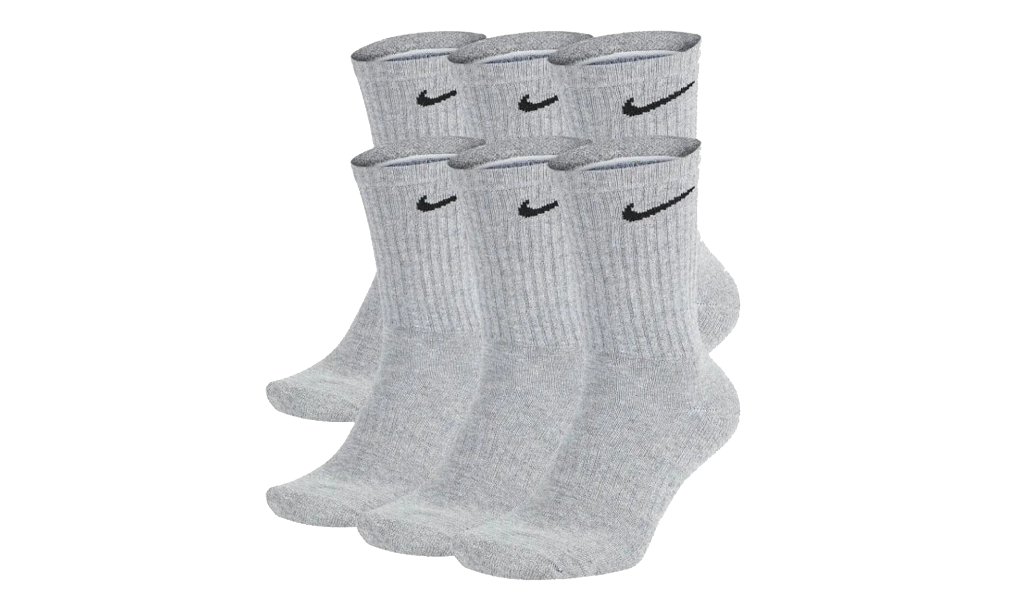 Everyday Plus Cushion No Show Socks (6 Pack) "Dark Grey" SX7666 064