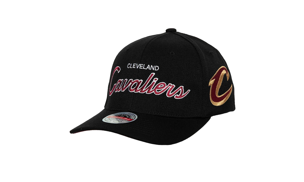 NBA Team Script 2.0 Stretch Snapback Cap "Cleveland Cavaliers - Black / Red" HHSS3281 CCAYYPPPBKRD