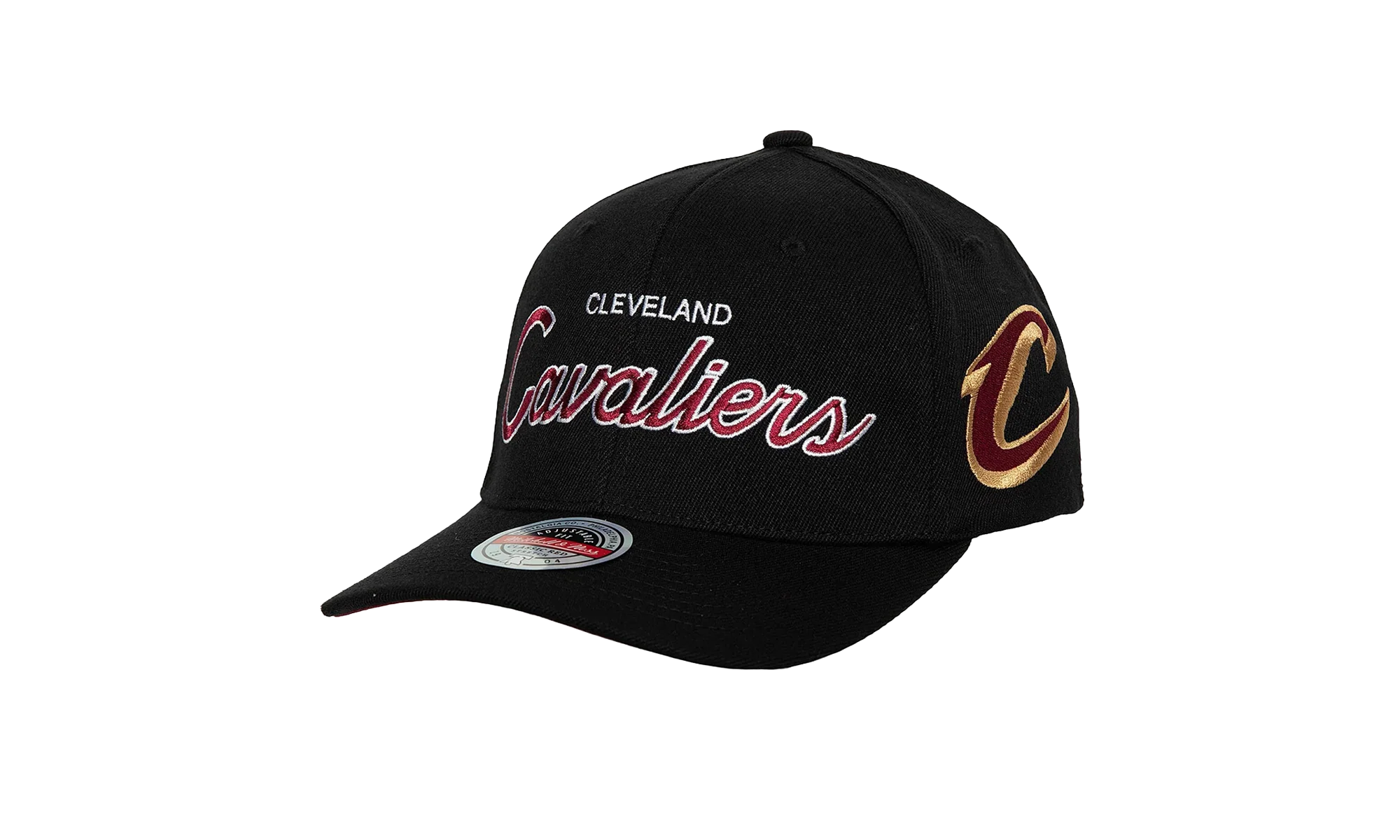 NBA Team Script 2.0 Stretch Snapback Cap "Cleveland Cavaliers - Black / Red" HHSS3281 CCAYYPPPBKRD