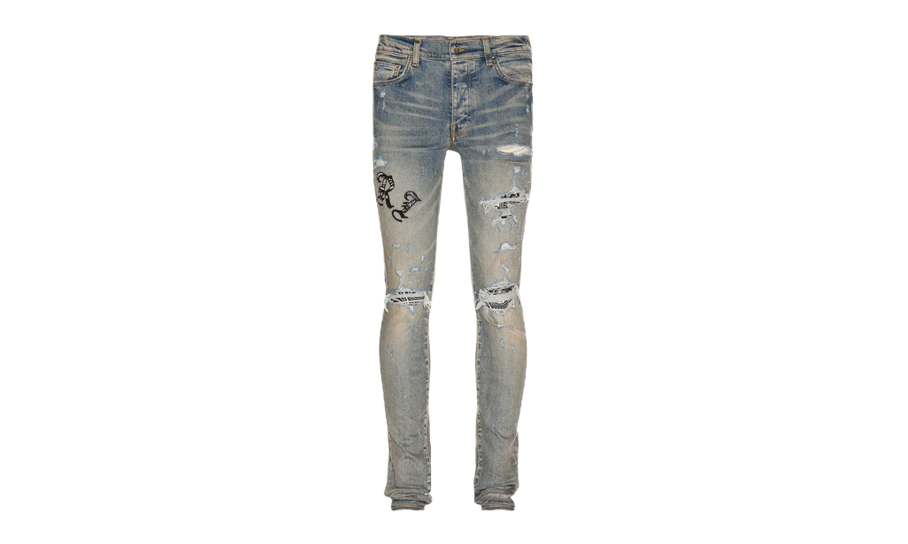 Old English Logo Bandana Patch Jeans "Clay Indigo Multi" PS22MDS148 408B