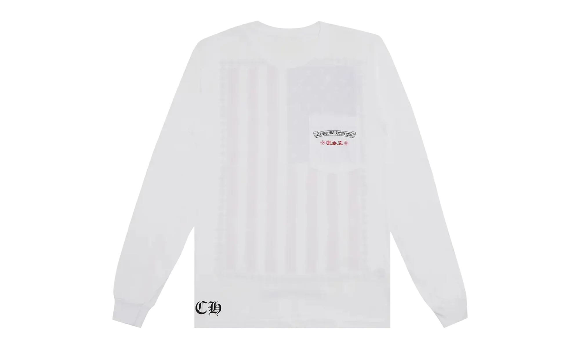 USA Flag Long-Sleeve "White" CHRM0787