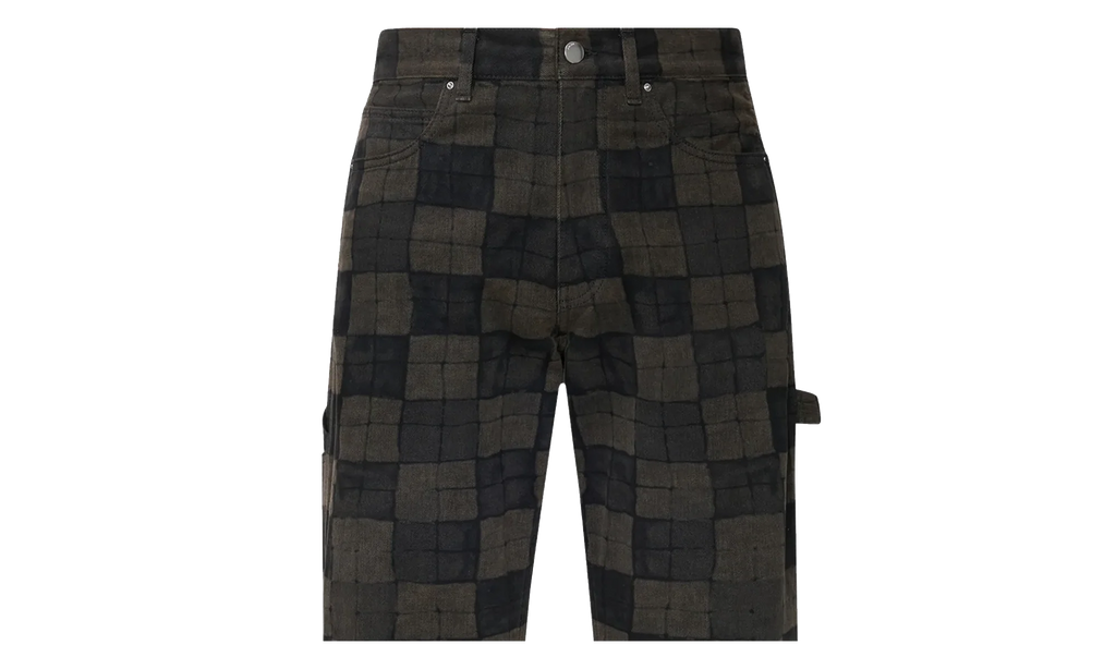 Checkered Carpenter Jeans "Brown" AMBMJE1096 210