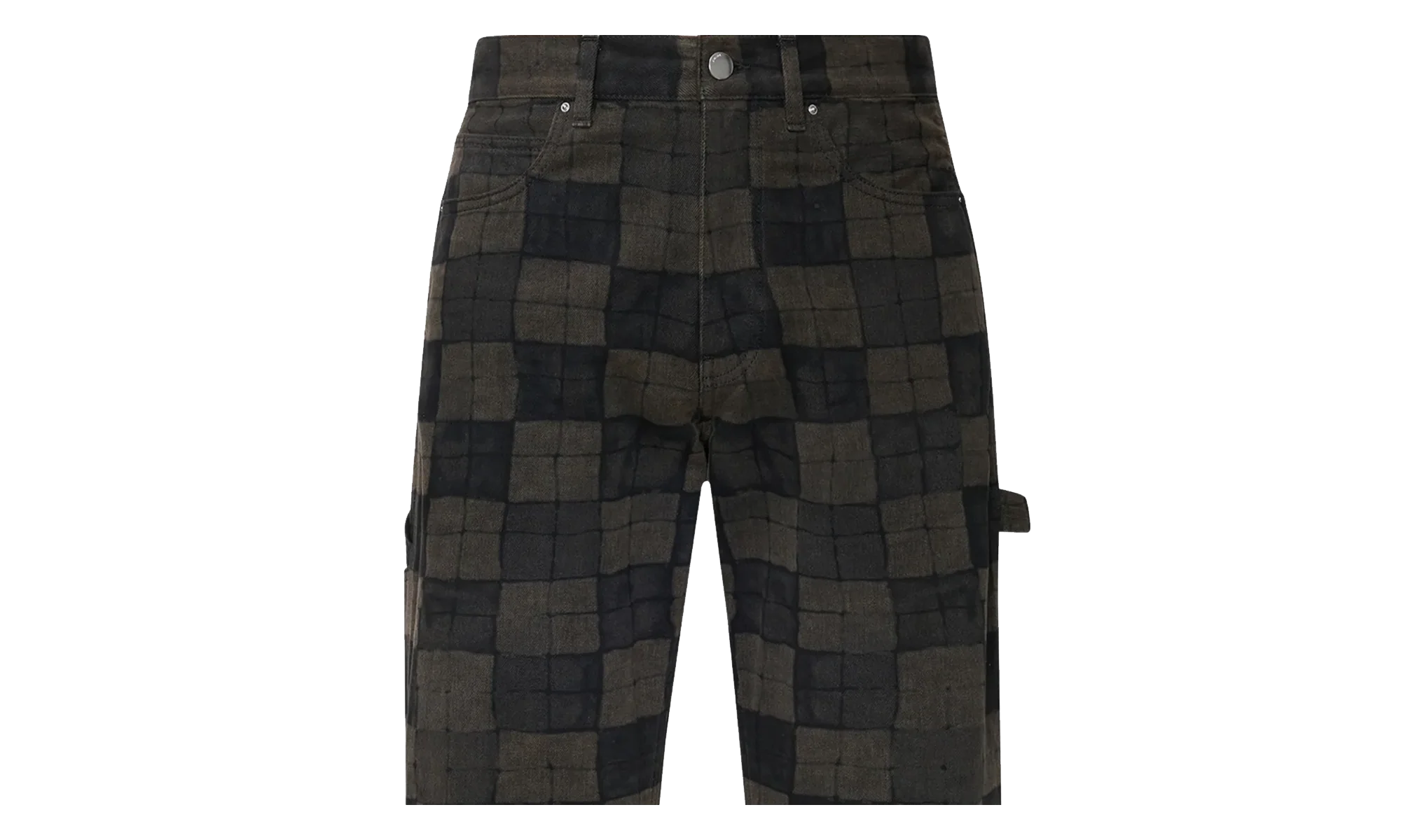 Checkered Carpenter Jeans "Brown" AMBMJE1096 210