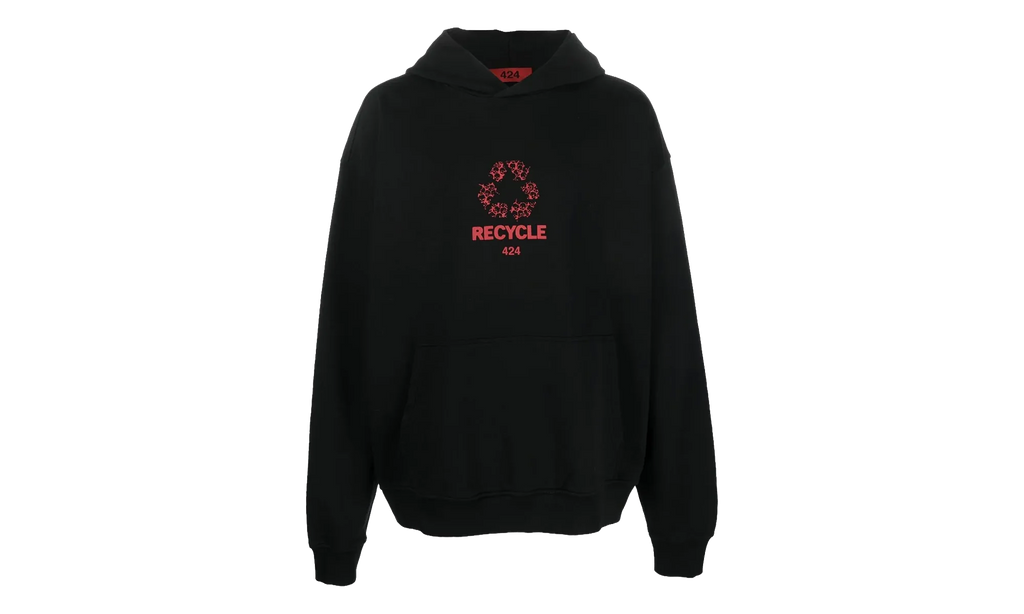 Logo Print Recycle Hoodie "Black" 34424M34236032