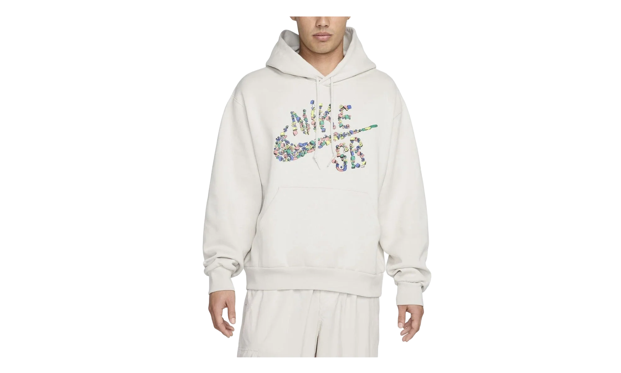 SB Graphic Skate Hoodie "Sugar High - Light Bone" HJ2896 072