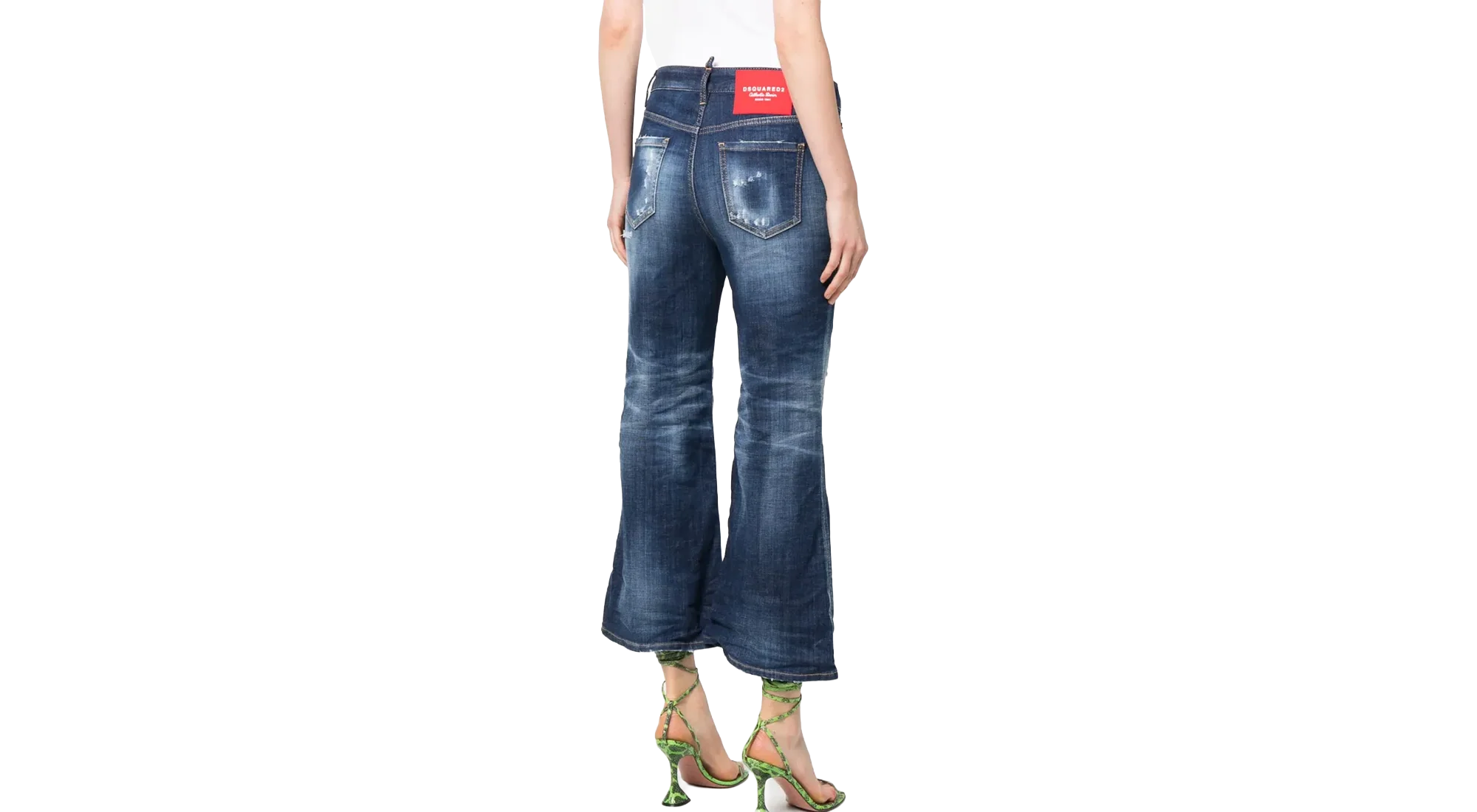 Super Flare Cropped Jeans WMNS "Denim" S72LB0640S30342470