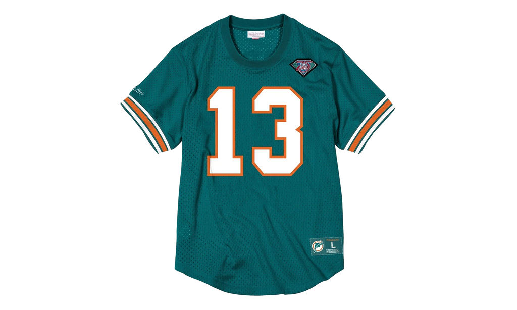 NFL Name & Number Mesh Crew Neck Shirt "Miami Dolphins - Teal" NNMPMG18061 MDOTEAL94DMA