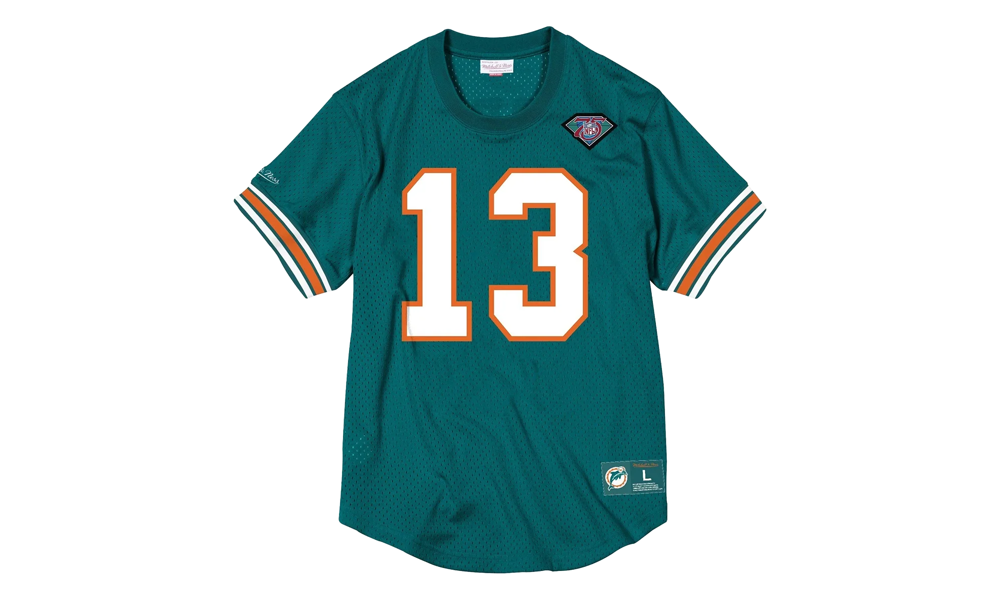 NFL Name & Number Mesh Crew Neck Shirt "Miami Dolphins - Teal" NNMPMG18061 MDOTEAL94DMA