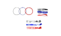 MIXED HAIRBANDS (9 Pack) "Game Royal / Black / University Red" N.JN.K8.925