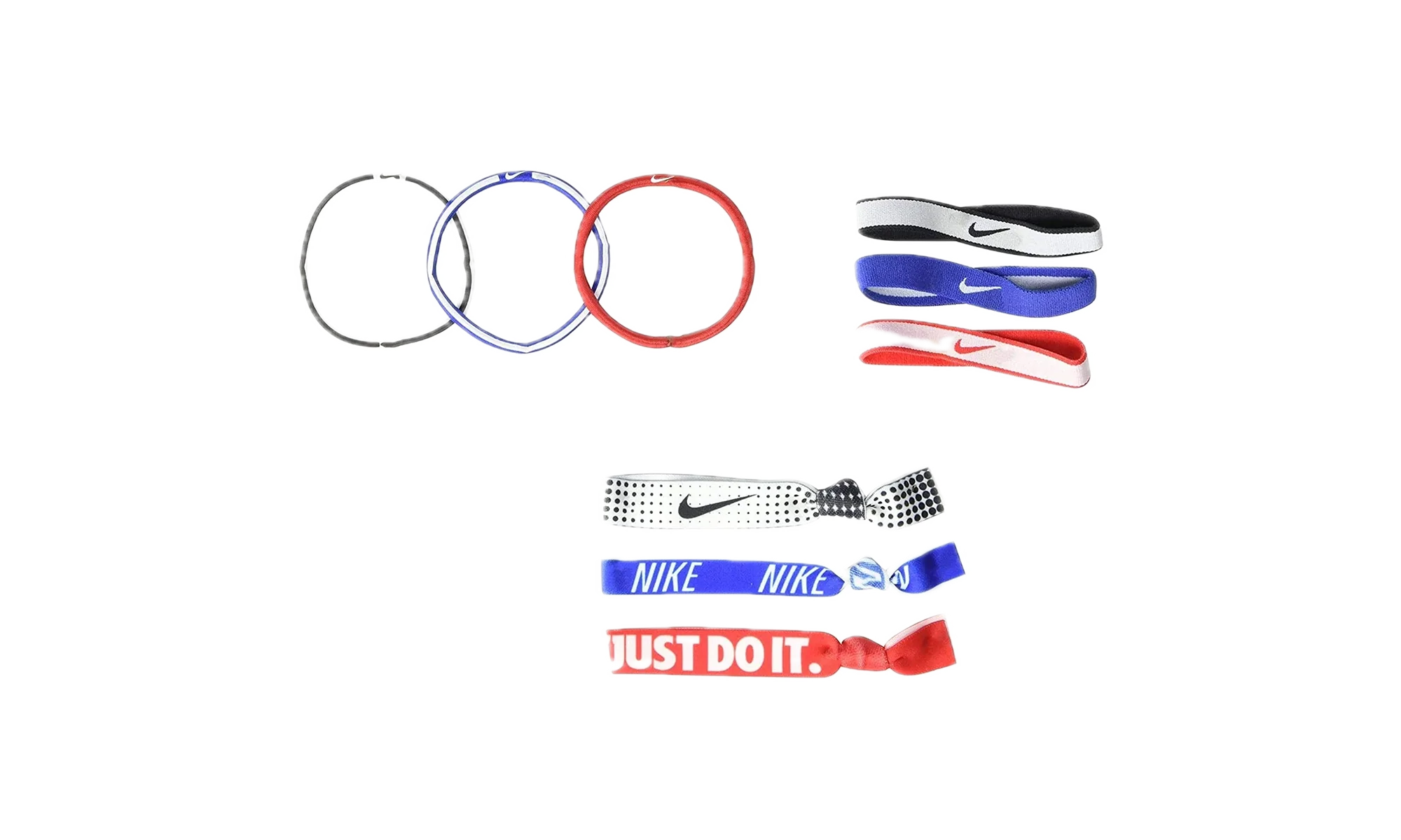 MIXED HAIRBANDS (9 Pack) "Game Royal / Black / University Red" N.JN.K8.925