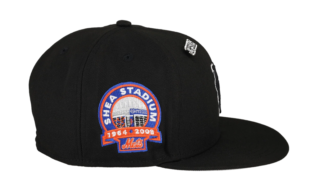 59FIFTY New York Mets Side Splash Collection Shea Stadium Patch Fitted Hat "Black" 123451291926