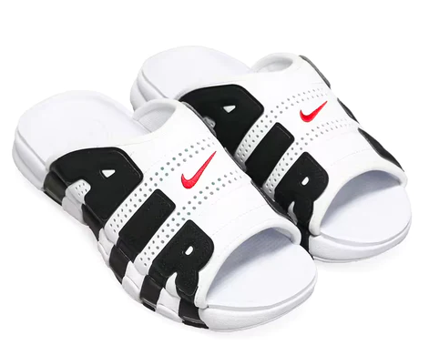 Air More Uptempo Slide White Black