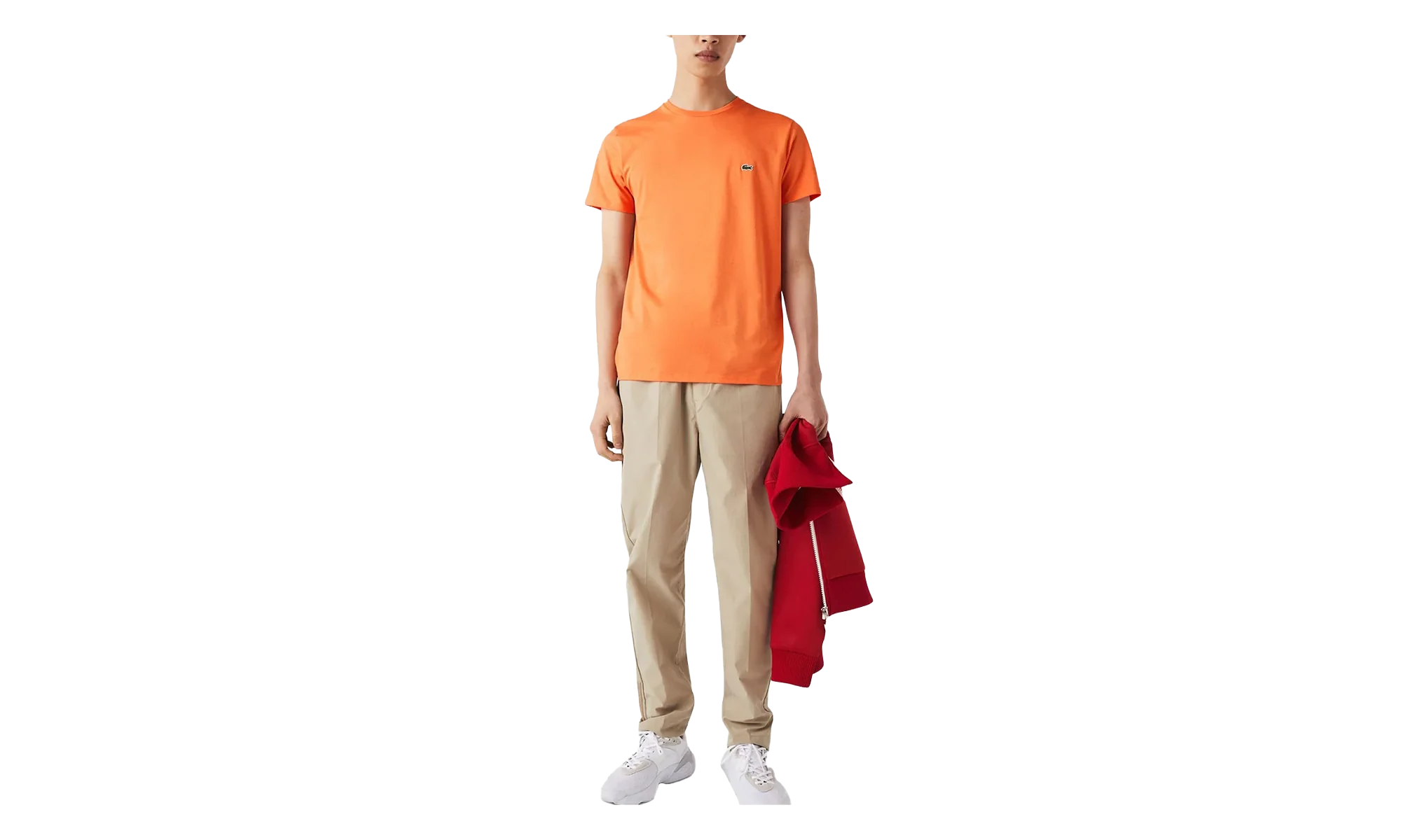 Crew Neck Pima Cotton Jersey T-shirt "Orange" TH6709 NPB