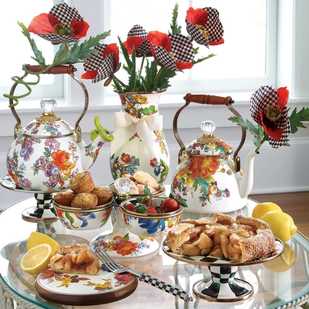 Courtly Check Mini Pedestal Platter by Mackenzie-Childs